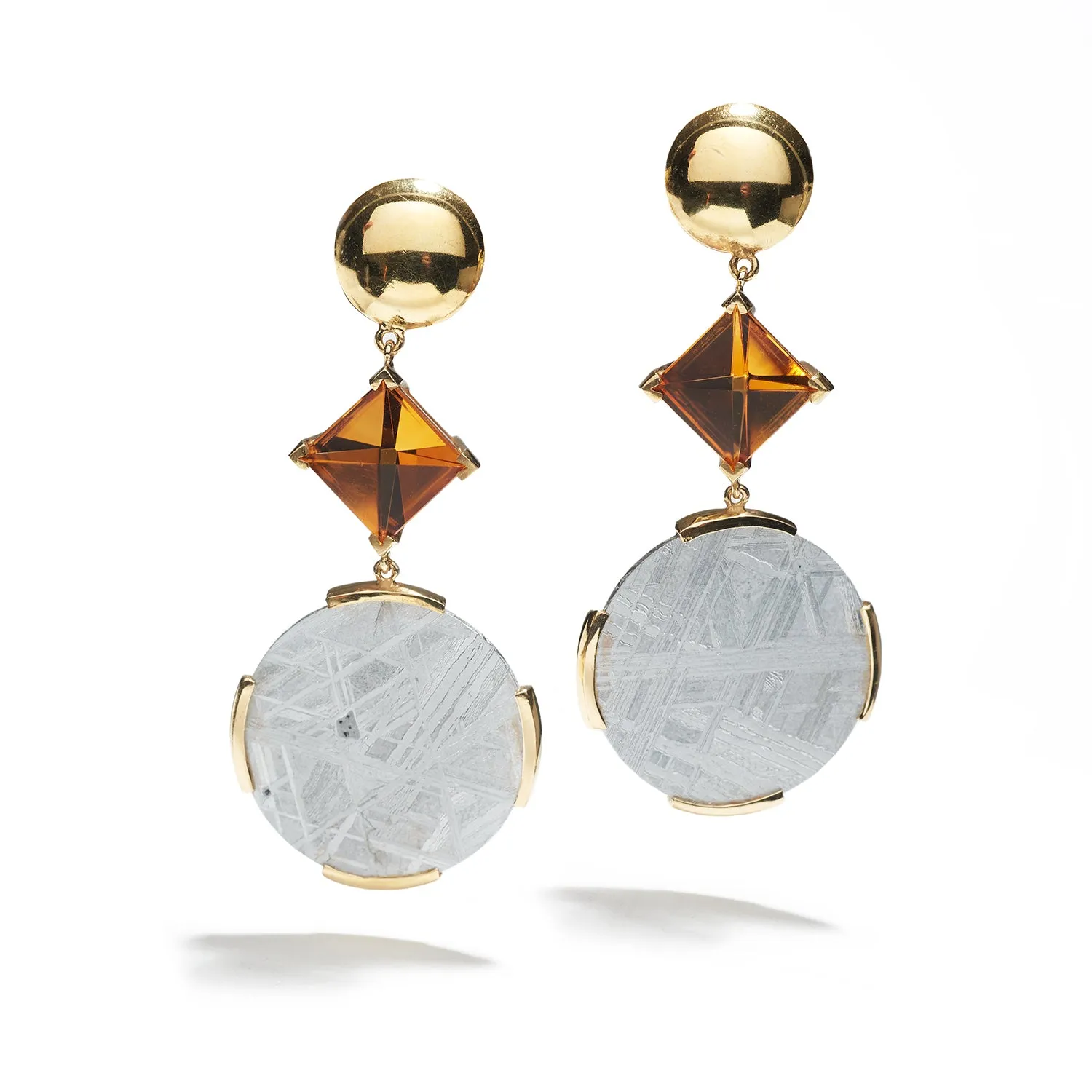 Citrine Diamond Meteorite Earrings | Shop Now for Stunning Jewelry