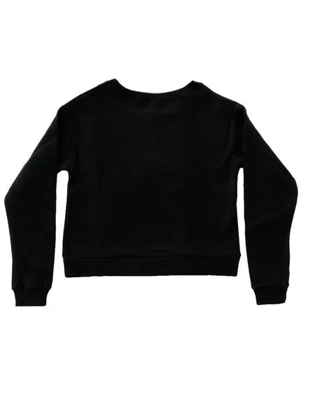 Clothing Breaking Crop Sweatshirt Black