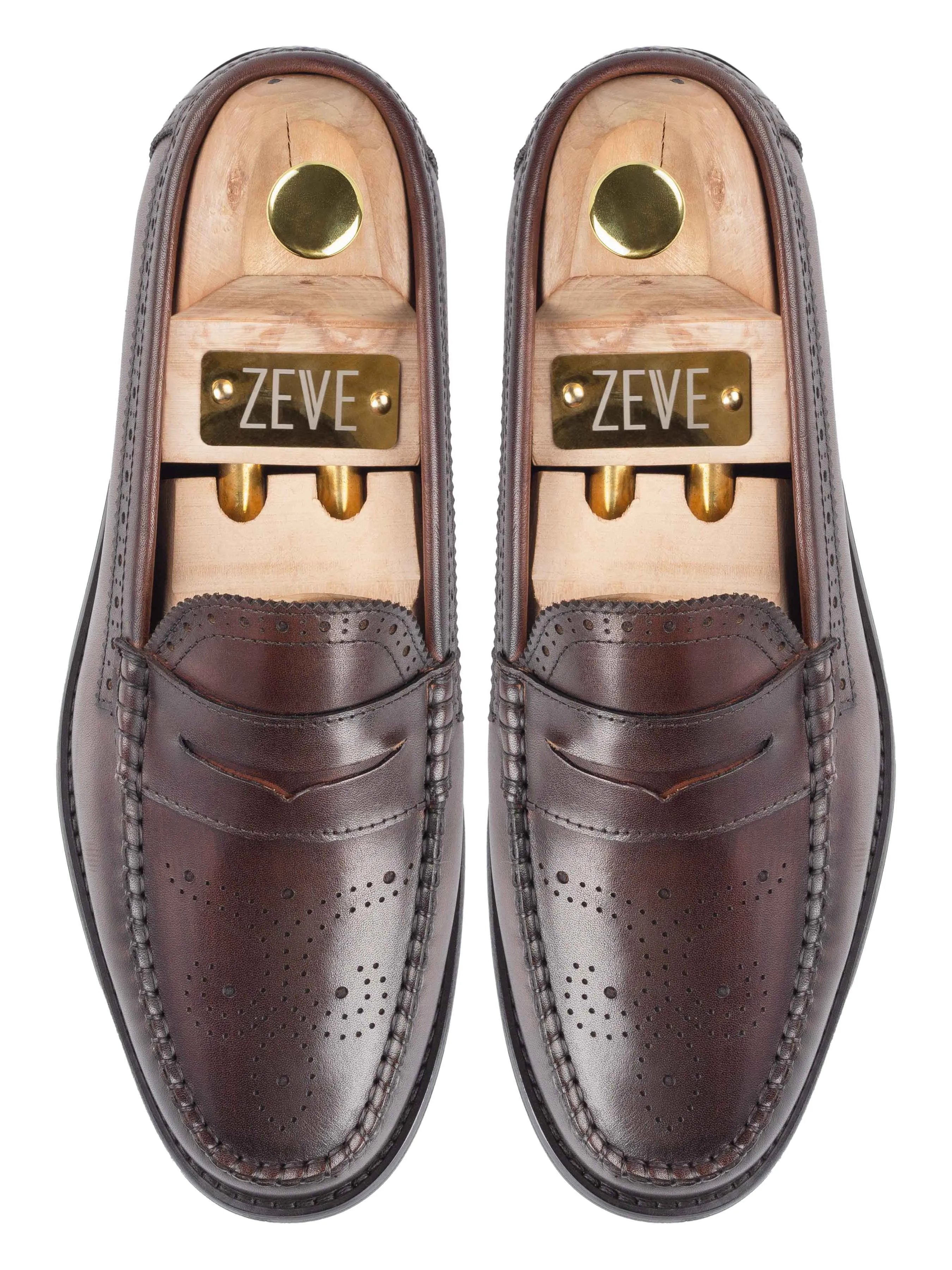 Coffee Brogue Penny Loafer