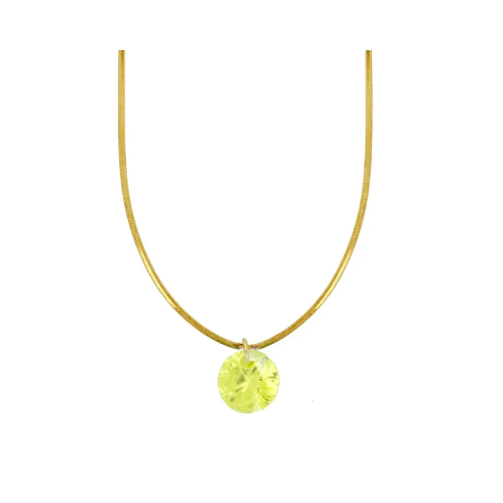 Collar Diamond Amarillo Oro