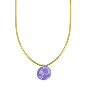 Collar Diamond Morado Oro