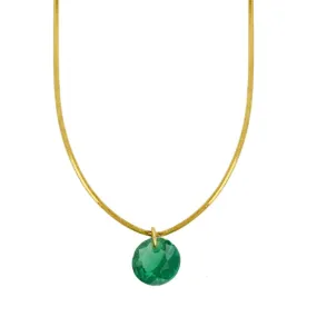 Collar Diamond Verde Oro