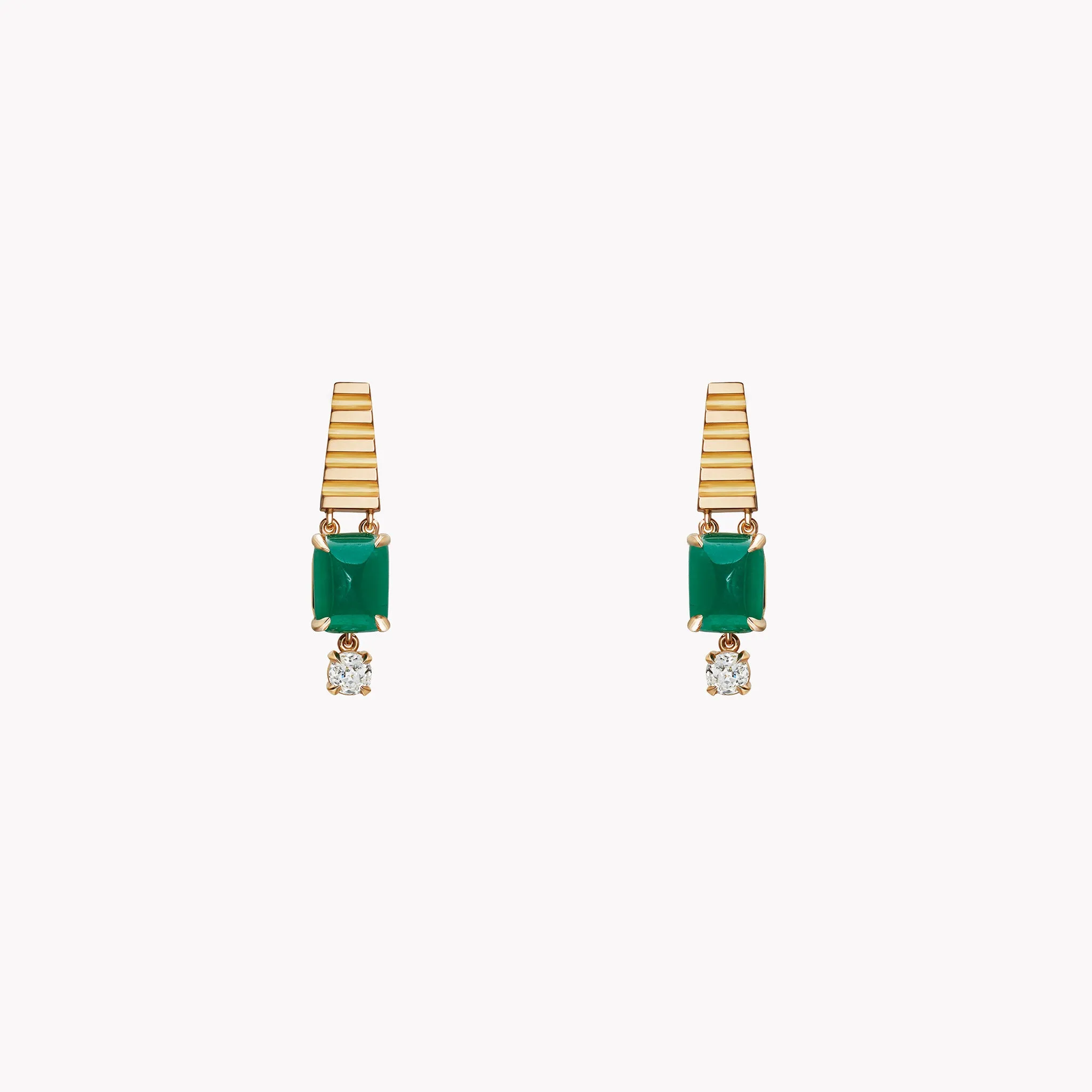 Colombian Emerald Diamond Earrings