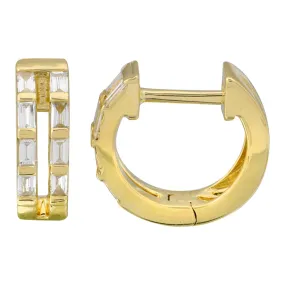 Corrie Double Row Baguette Earrings