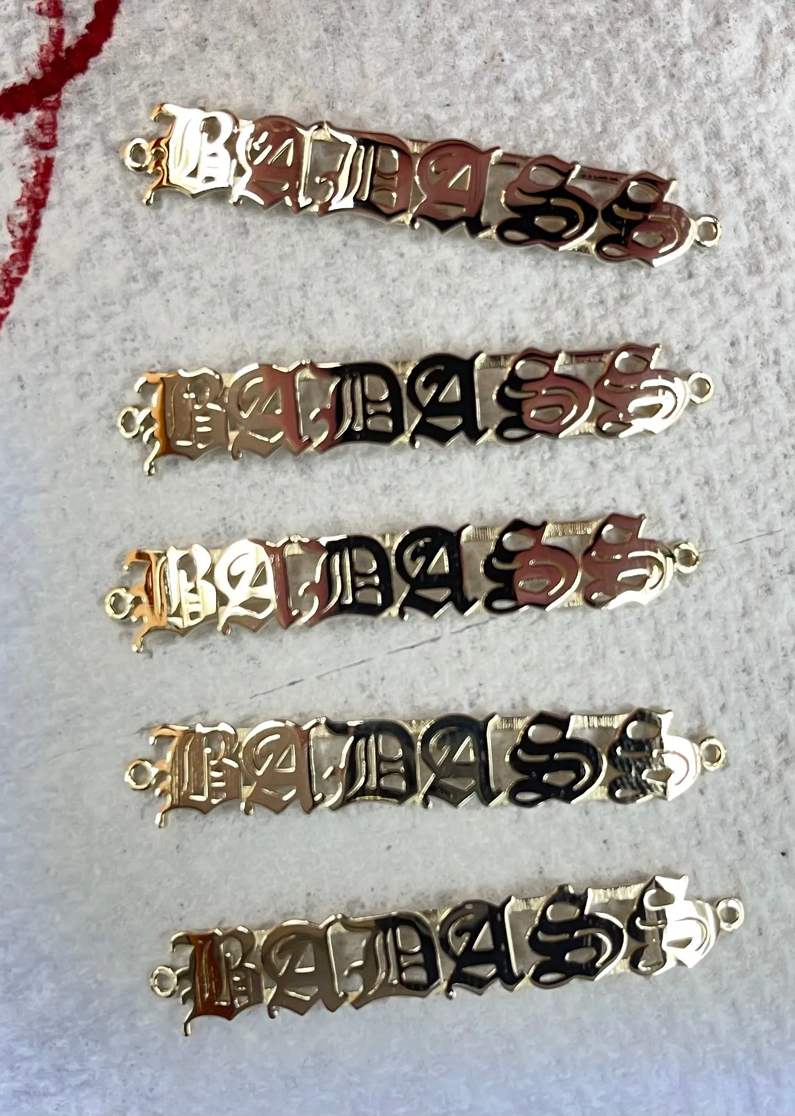 CUSTOM - GRATEFUL + BADASS - NAMEPLATE BRACELETS