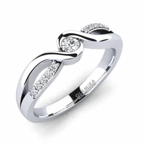 Dahlia engagement ring 0.1 carat