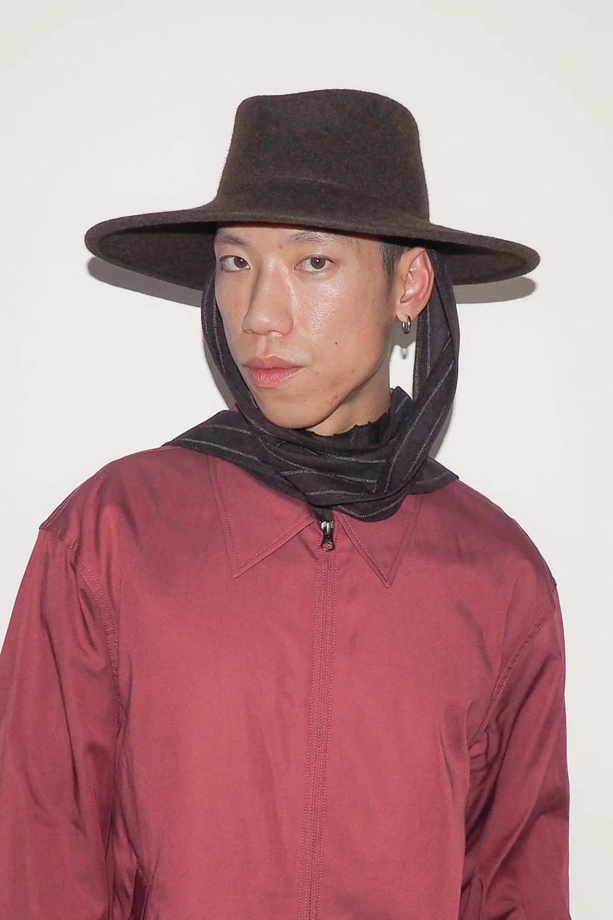 Dai Hat w. Scarves - Brown Melange