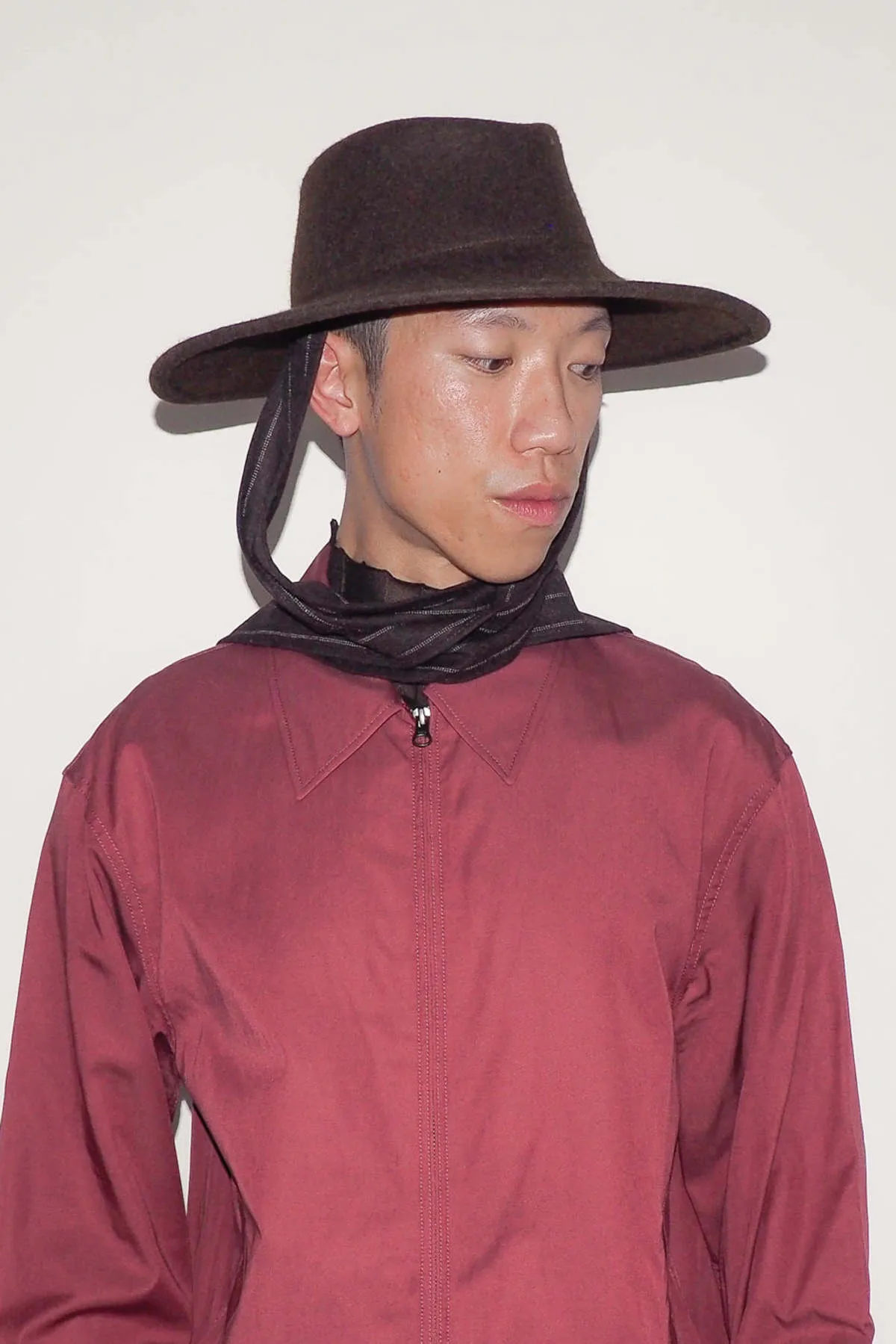 Dai Hat w. Scarves - Brown Melange