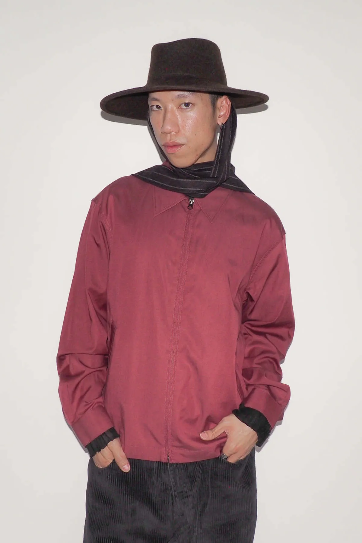 Dai Hat w. Scarves - Brown Melange