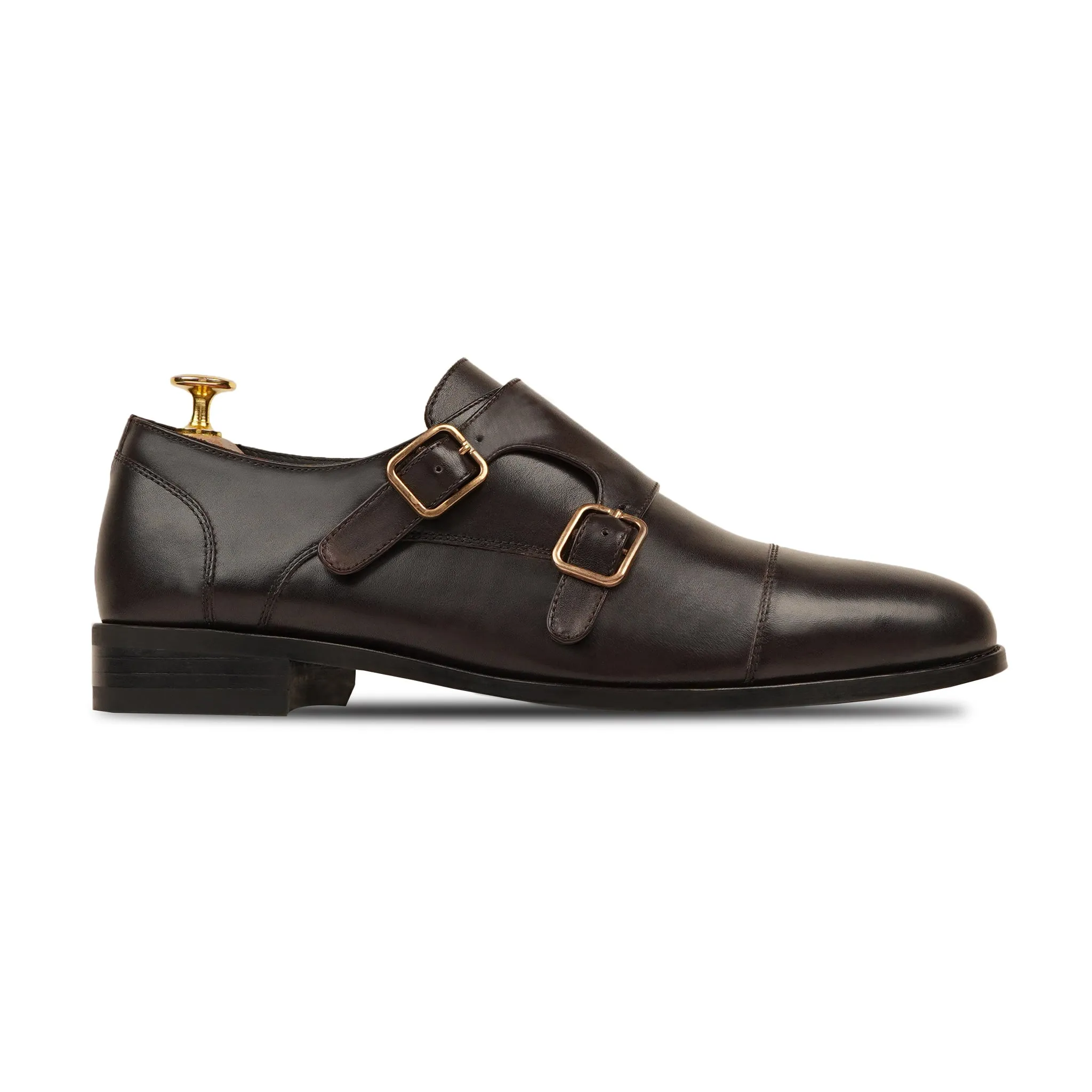 DARK BROWN DOUBLE MONKSTRAP shoes