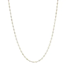 Dazzling Diamond Necklace with Ember Accents