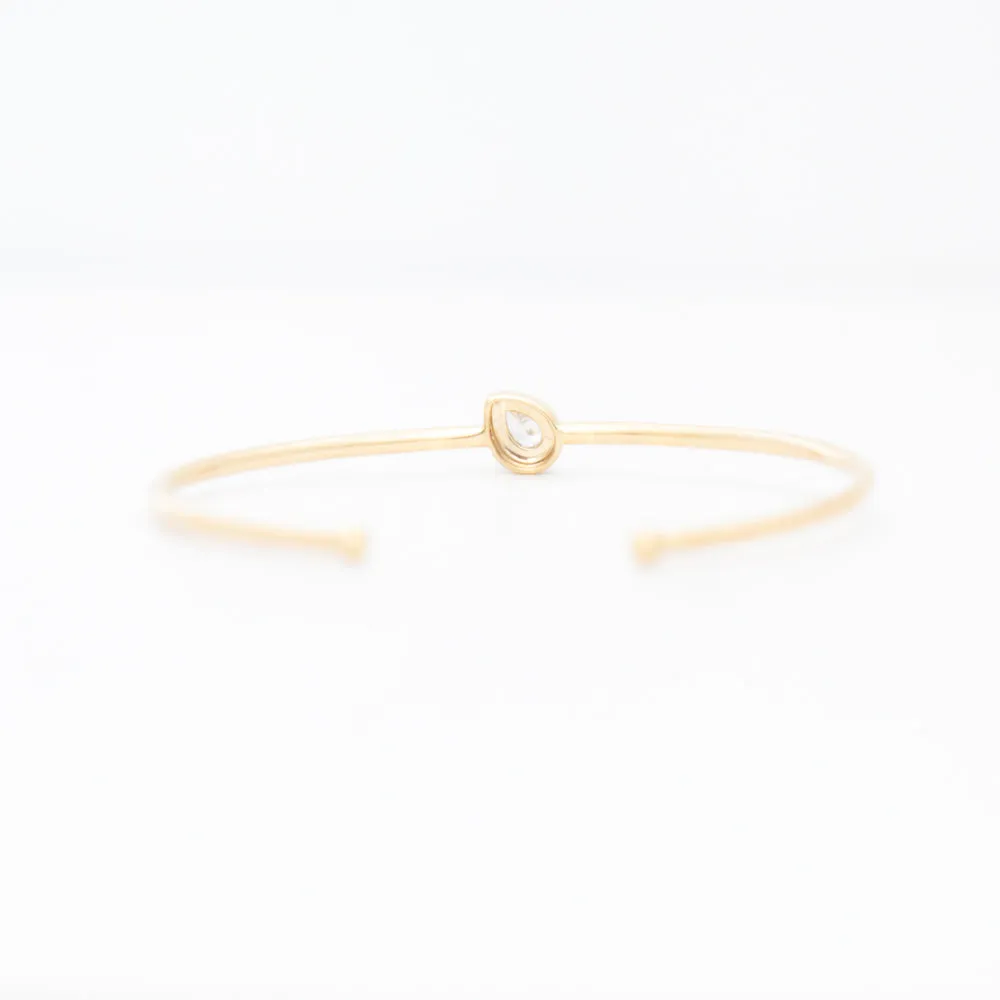 Diamond and Enamel Bangle with Pear Design