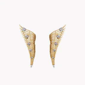 Diamond and Gold Earrings Together