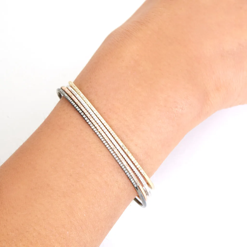 Diamond Bangle - Sleek and Elegant