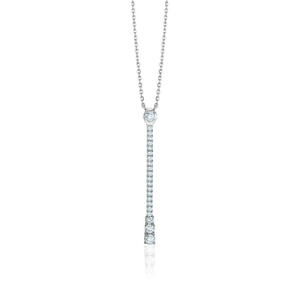 Diamond Bar Necklace (0.65 Carat Total Weight)