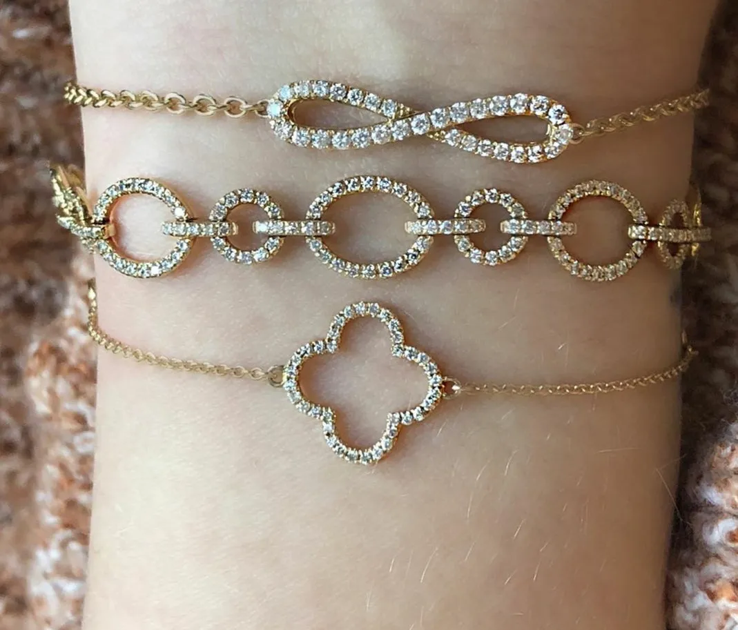 Diamond Bracelet - Yellow Gold - High Quality