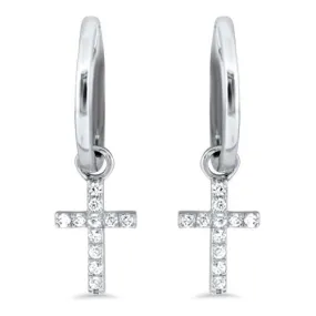 Diamond Cross Earrings | Exclusive Collection | Shop Now