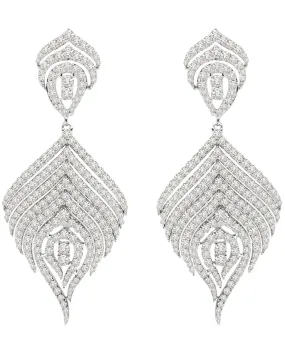 Diamond Feather Earrings: Stunning Drop Earrings for a Glamorous Look