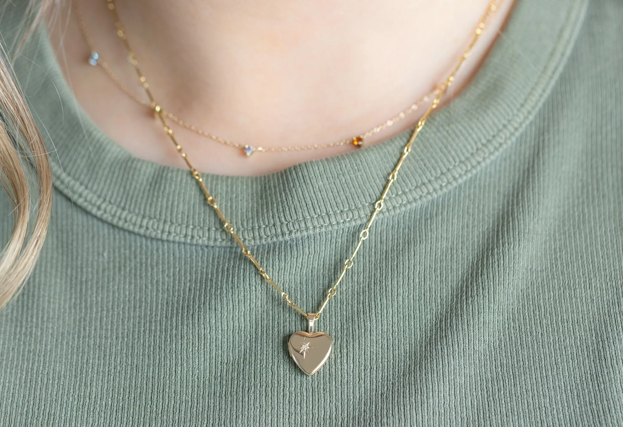 Diamond Locket Necklace