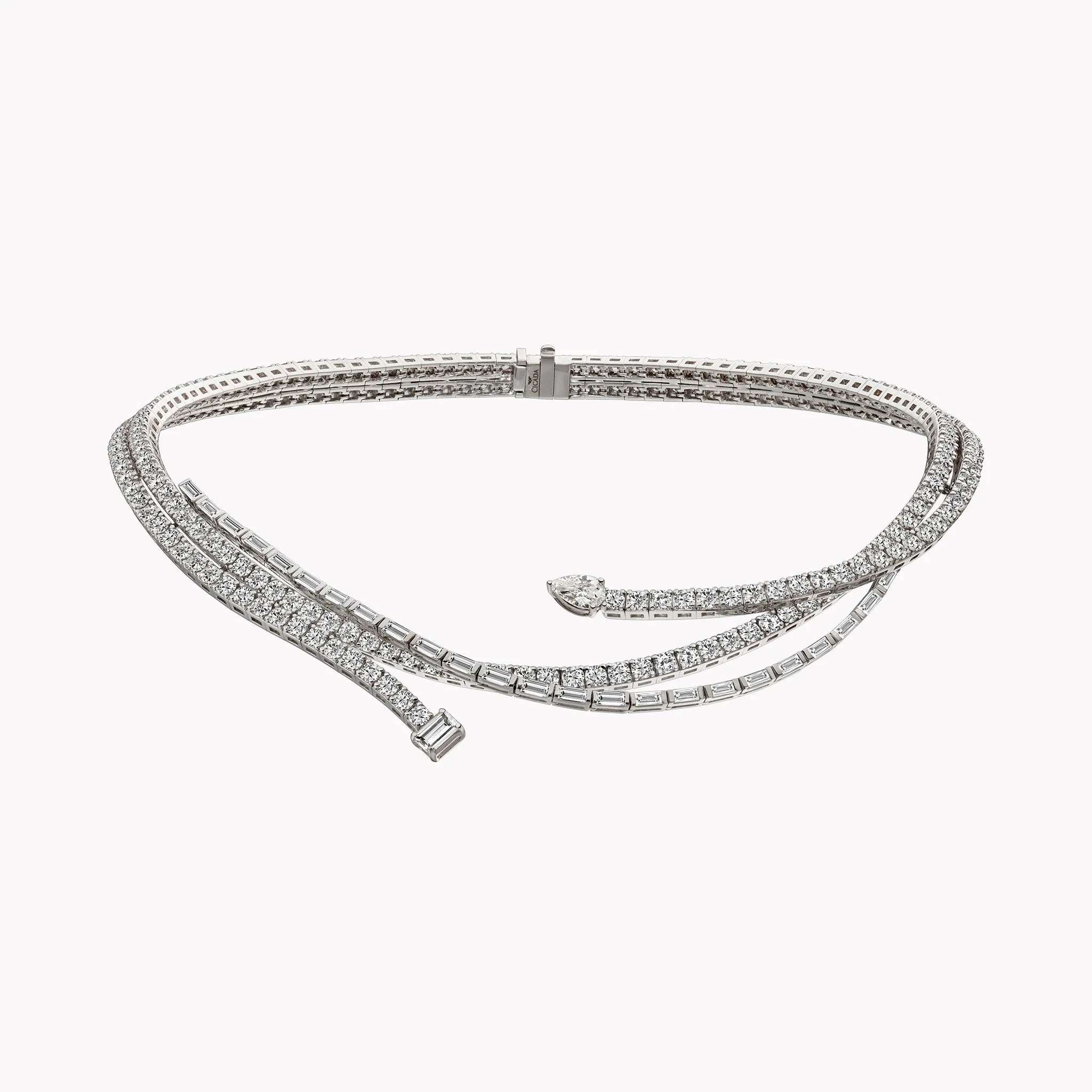 Diamond Necklace with Collar Design