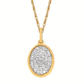 Diamond Oval Necklace for Sale Online - Best Price