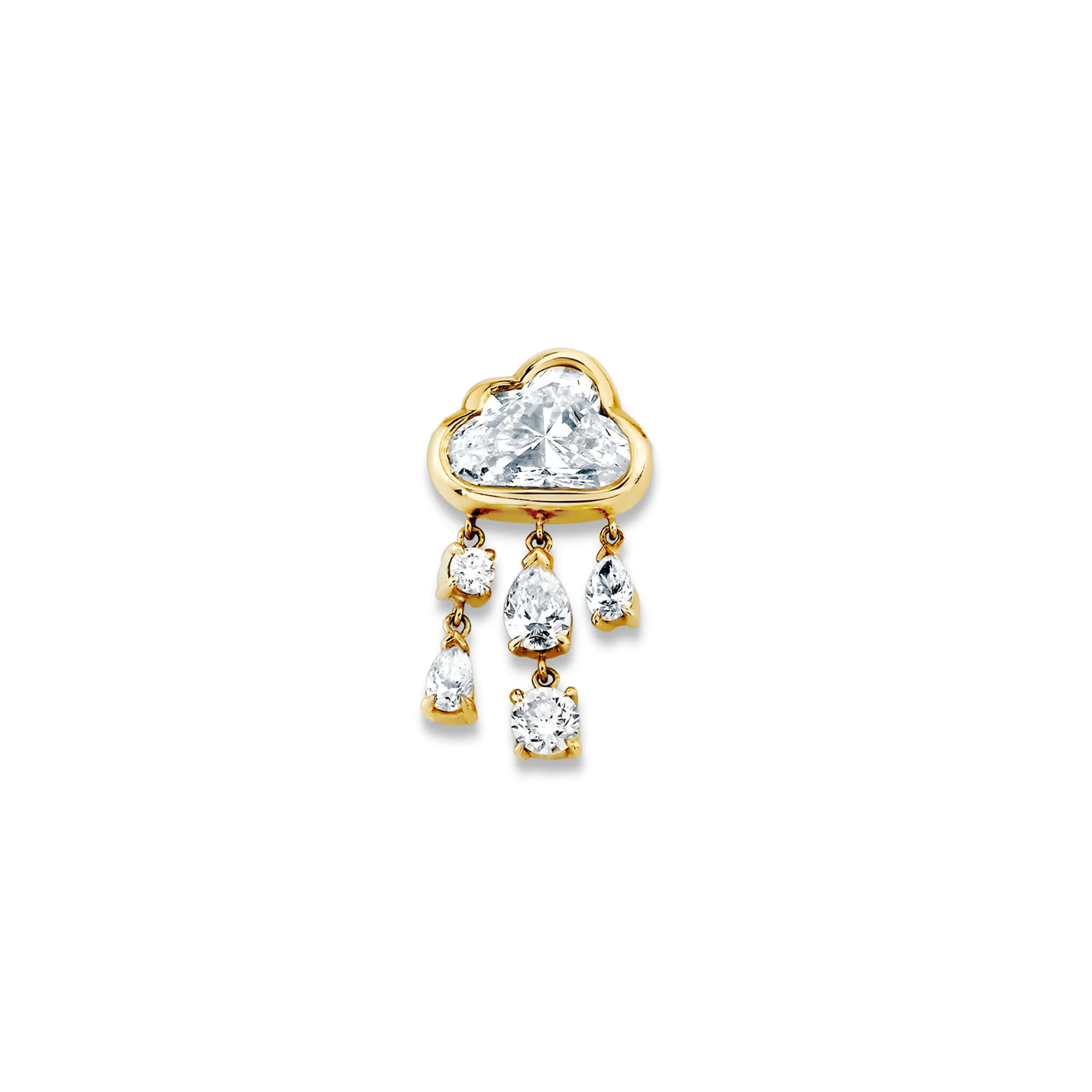 Diamond Rain Cloud Earrings for Babies