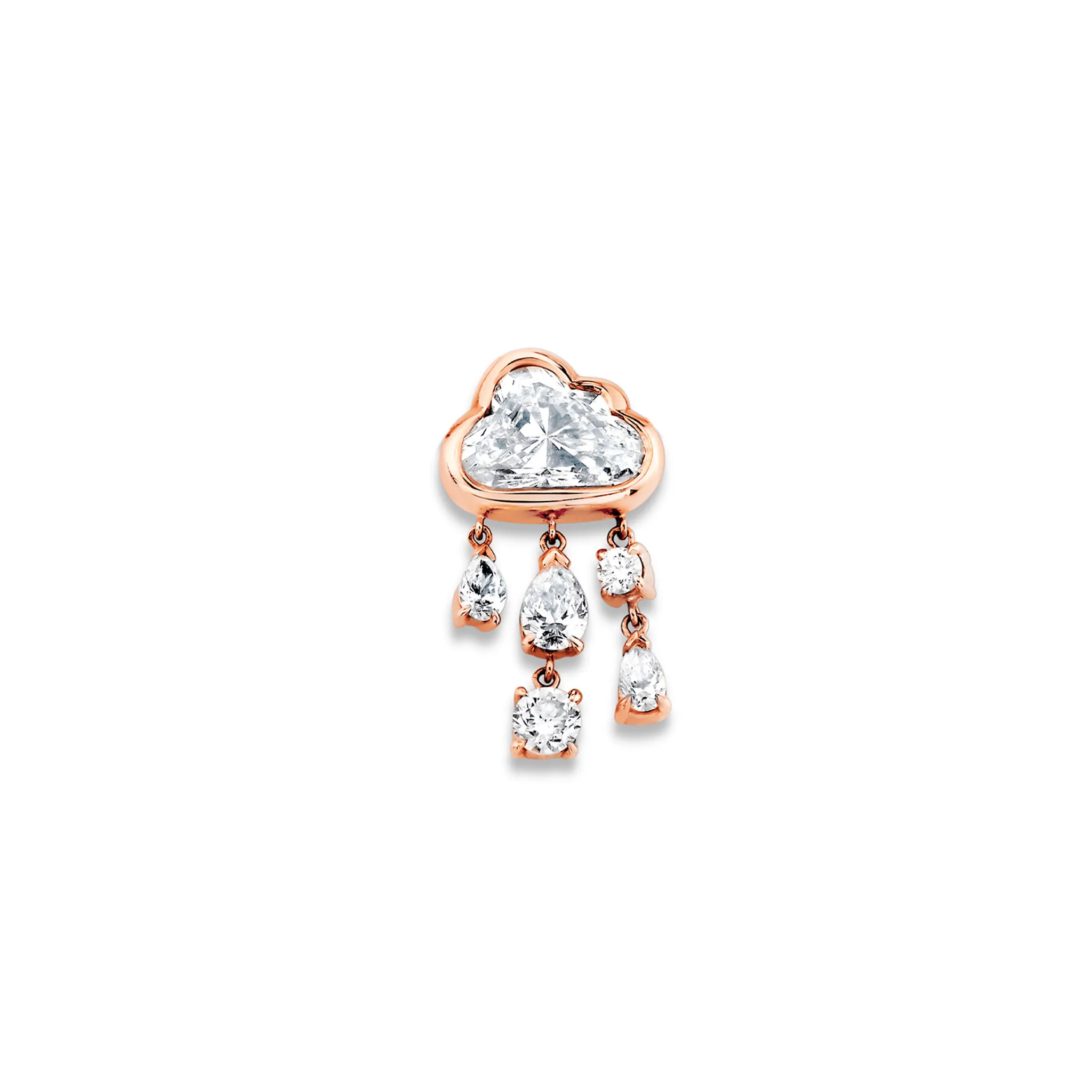 Diamond Rain Cloud Earrings for Babies