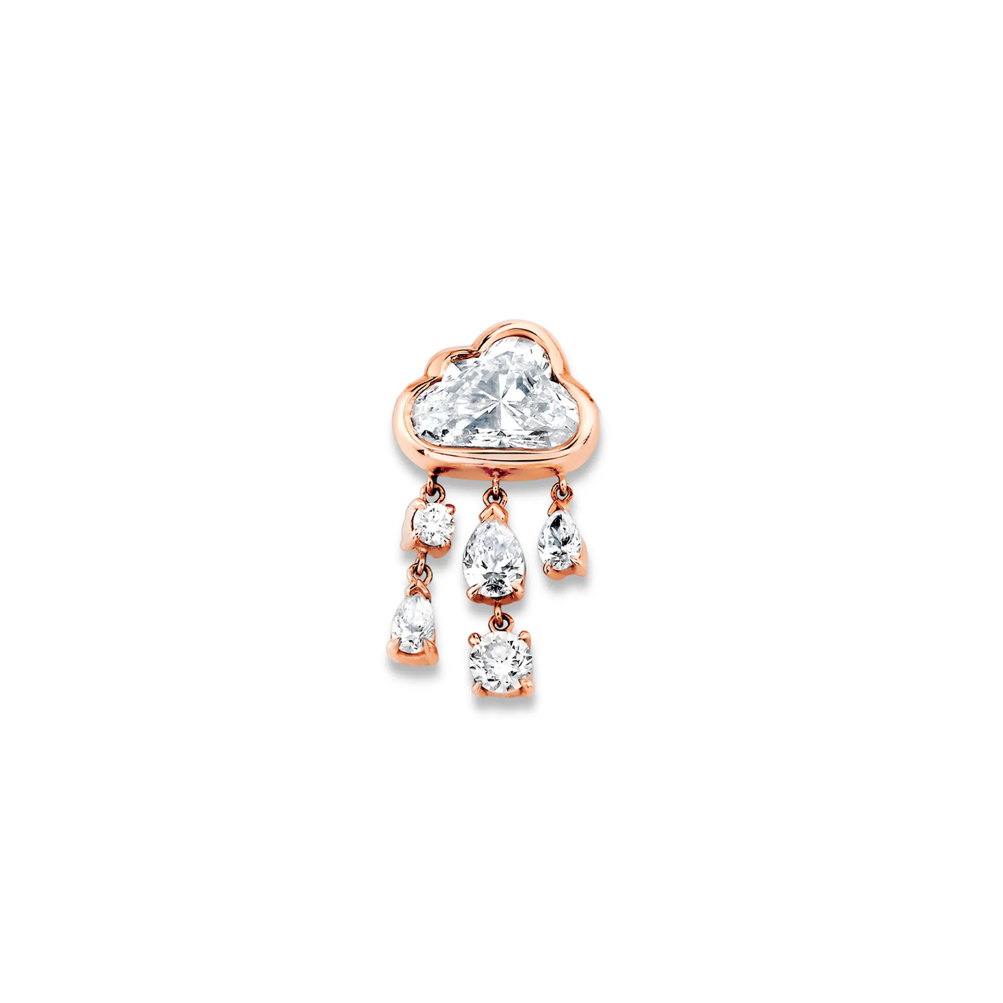 Diamond Rain Cloud Earrings for Babies