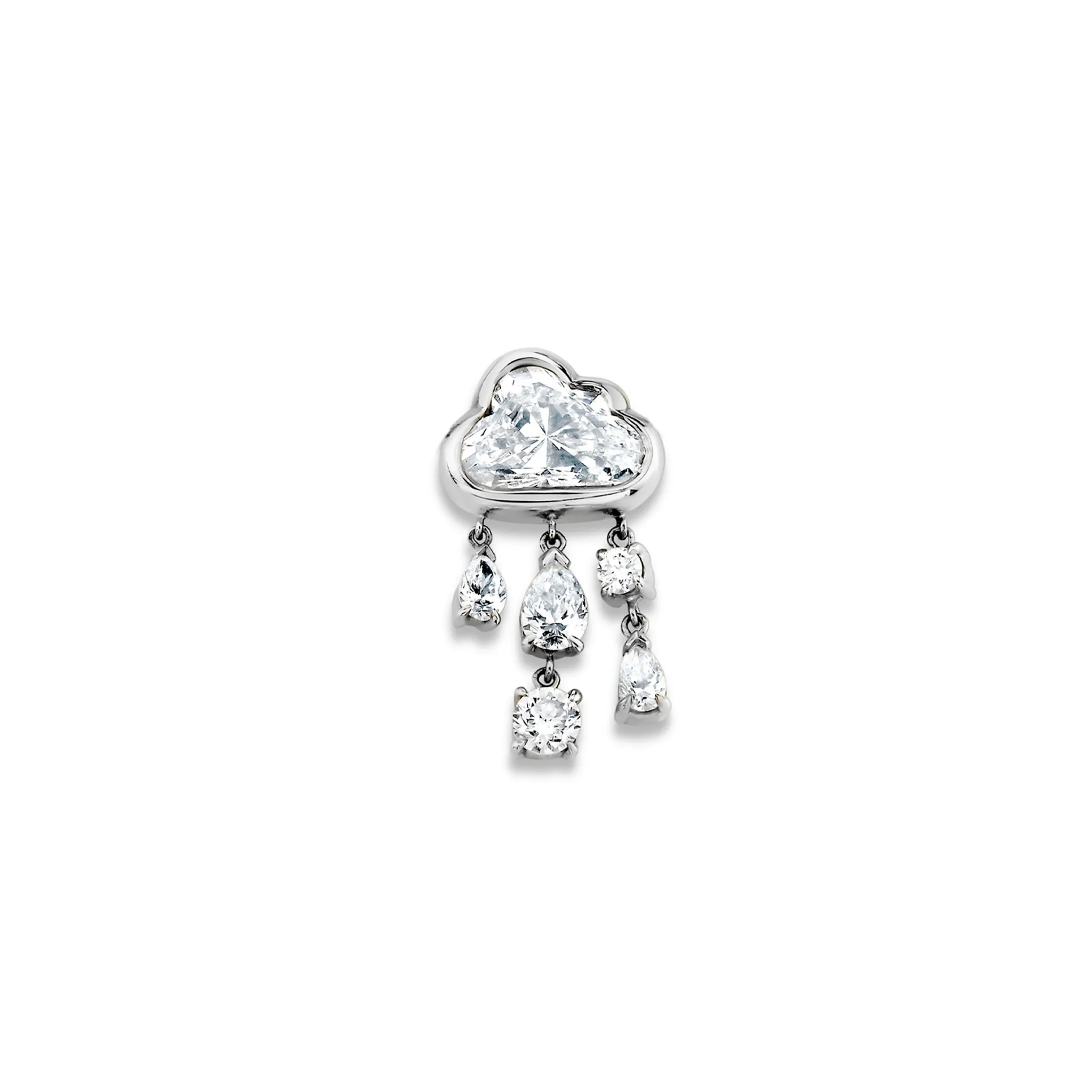 Diamond Rain Cloud Earrings for Babies