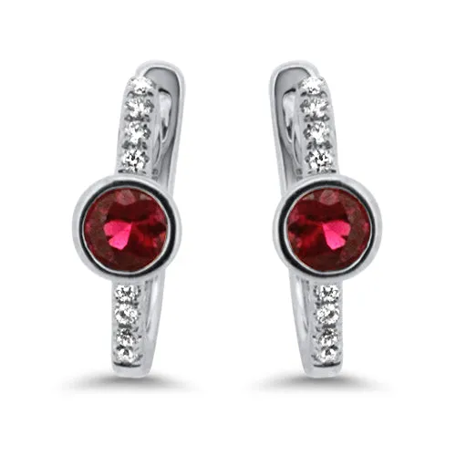 Diamond Ruby Earrings