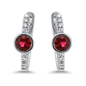 Diamond Ruby Earrings