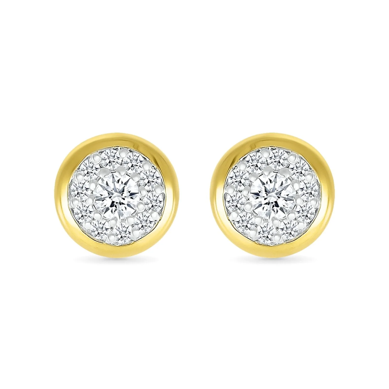 Diamond Stud Earrings: Round Illusion Studs