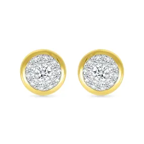 Diamond Stud Earrings: Round Illusion Studs