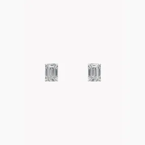 Diamond Stud Earrings with Emerald Cut, Best Price