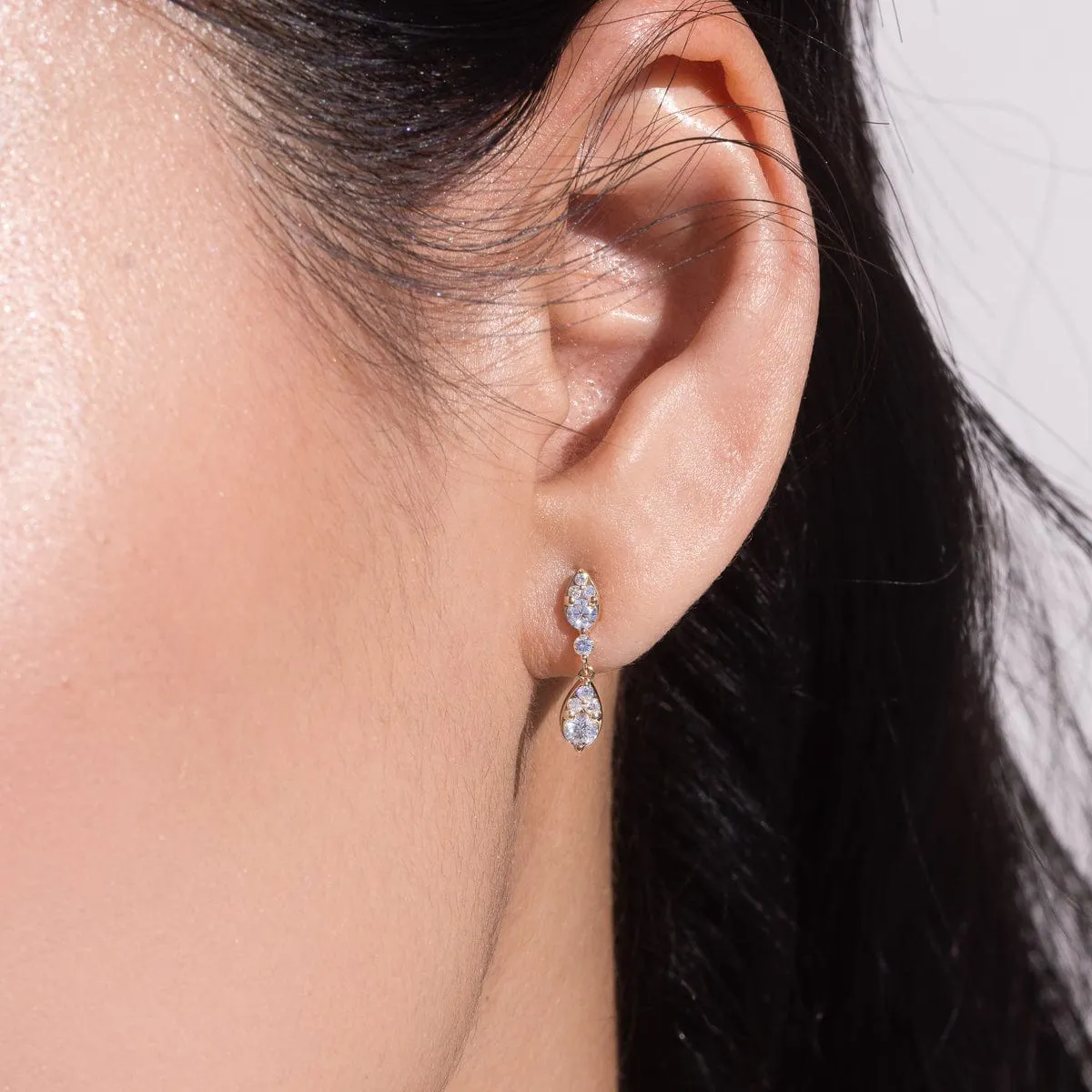 Diamond Stud Earrings with Tears - Shop Now!