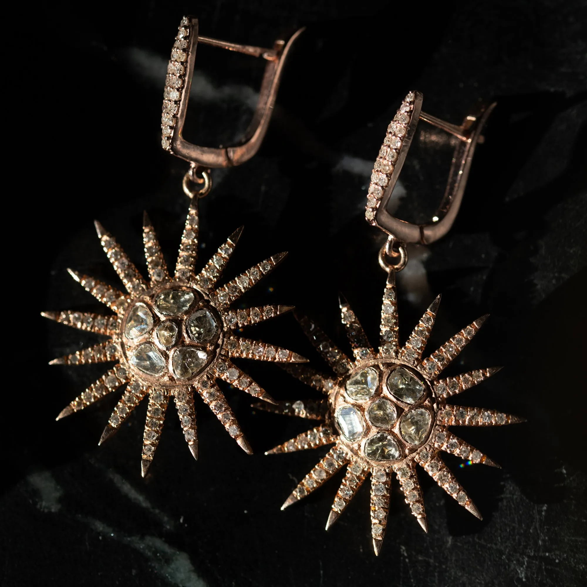 Diamond Sun Earrings - Shop Now!