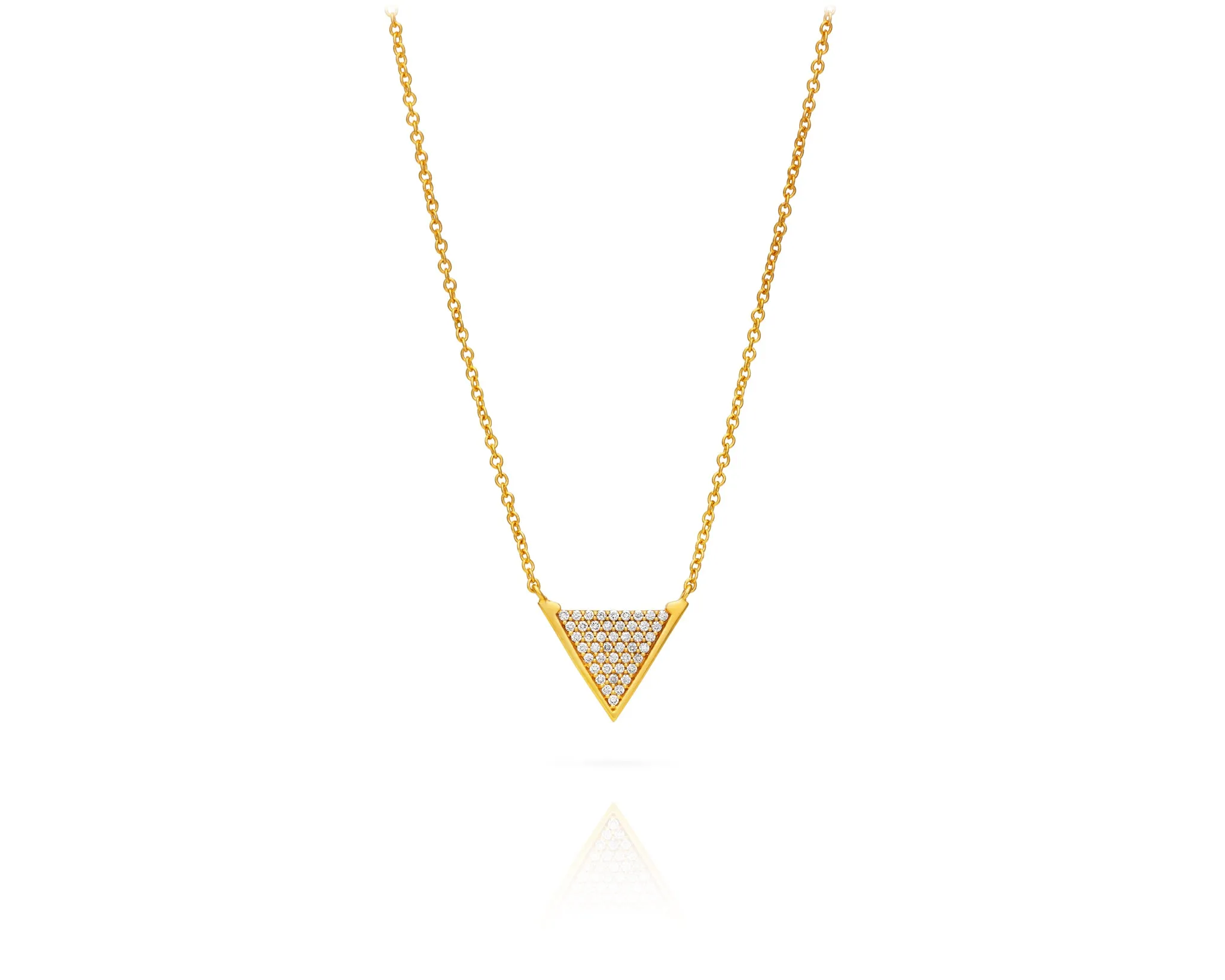 Diamond Triad Necklace - Gold