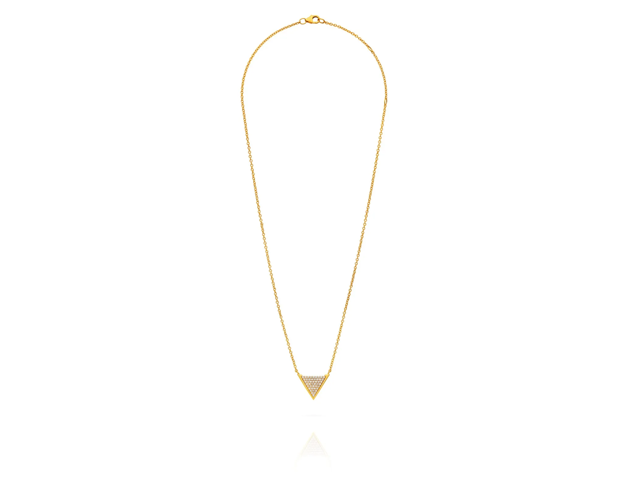 Diamond Triad Necklace - Gold