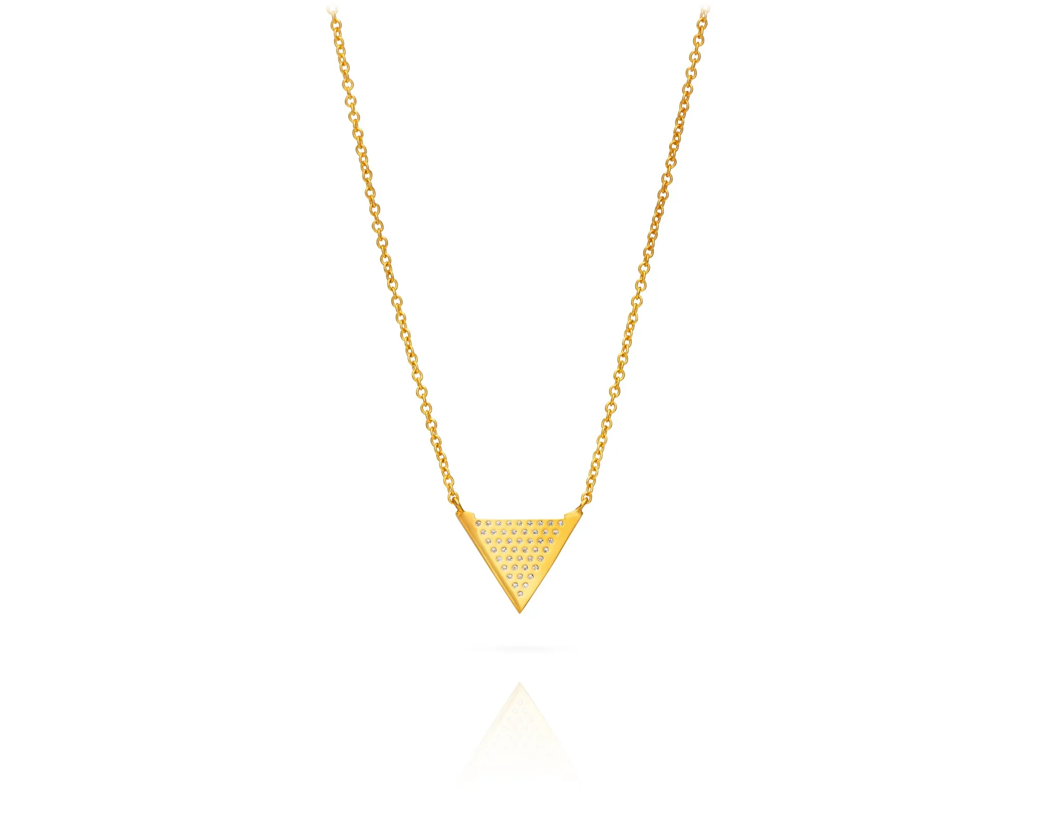 Diamond Triad Necklace - Gold