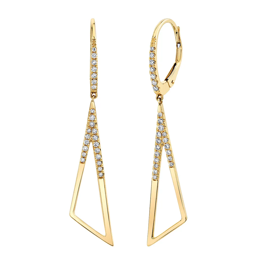 Diamond Triangle Earrings