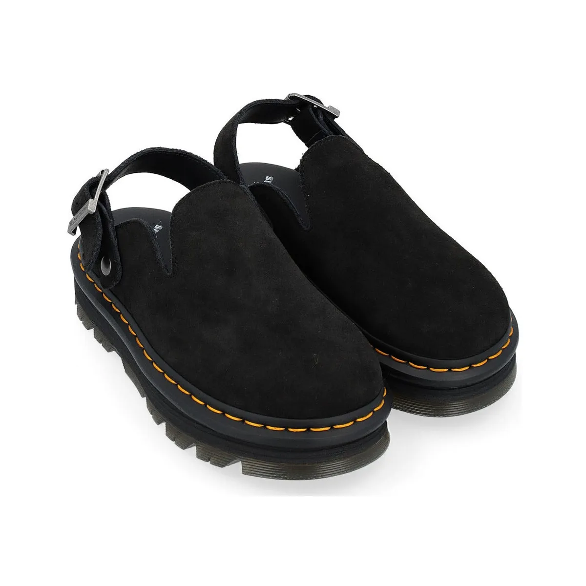 Dr Martens Zebzag mules de ante negro