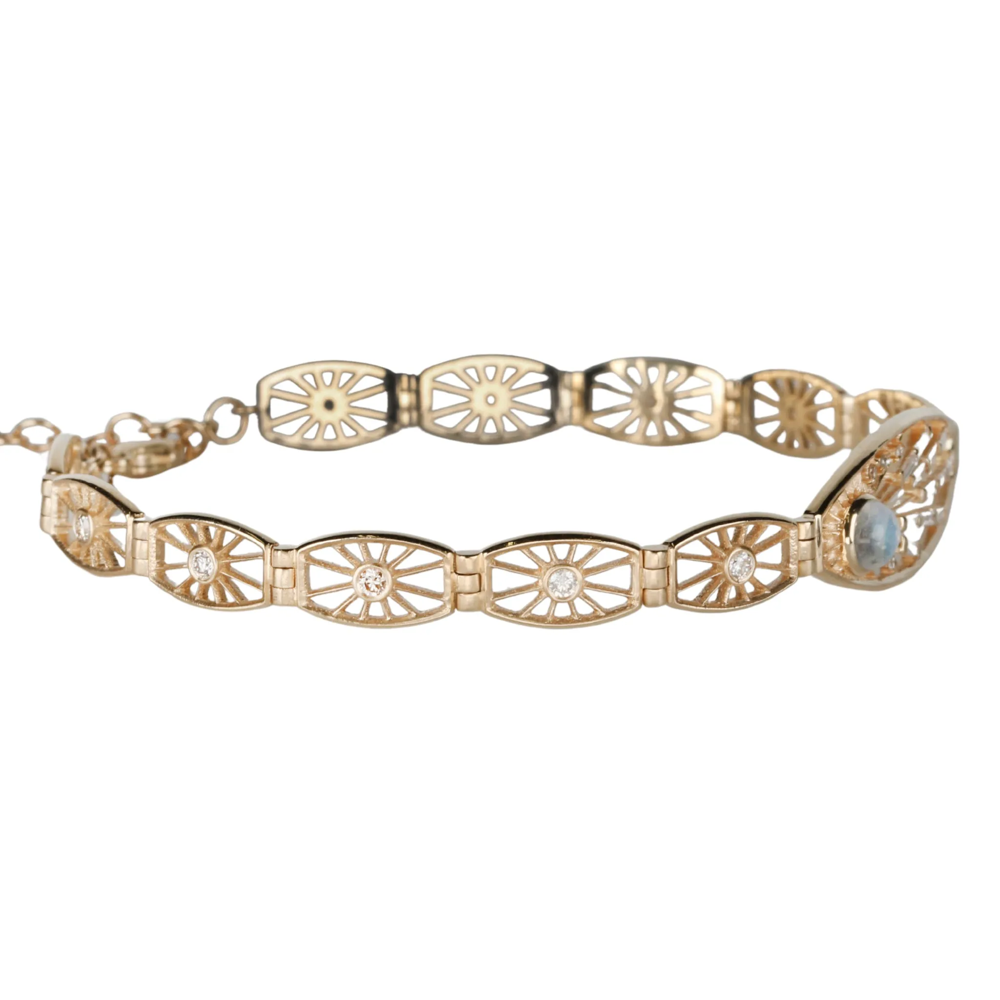 Dream Maker Moonstone Diamond Eye Bracelet