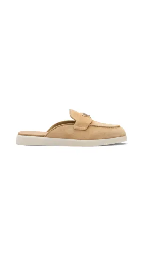 Ecru Suede Mules