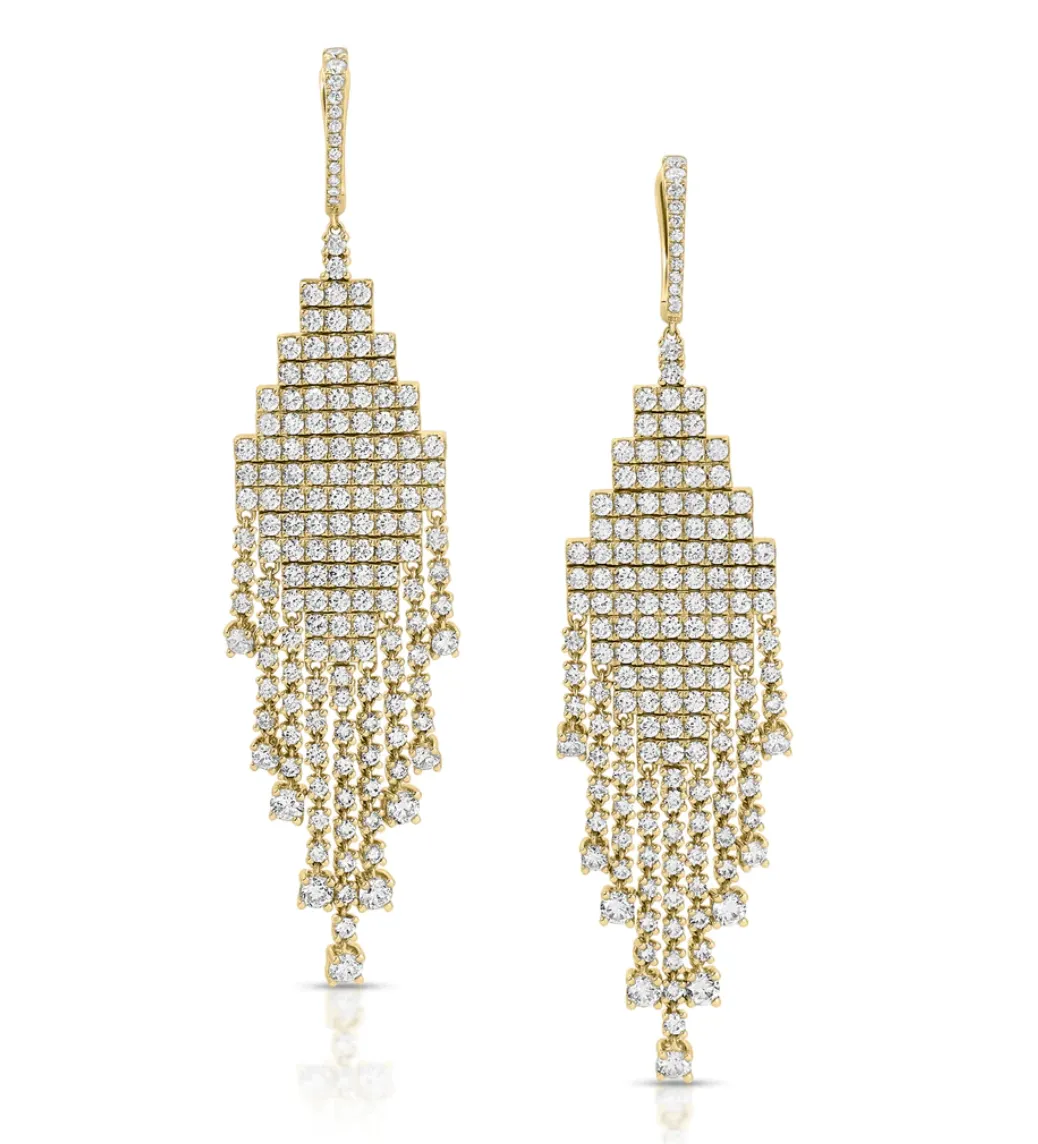 Edie Diamond Earrings - Drop Style