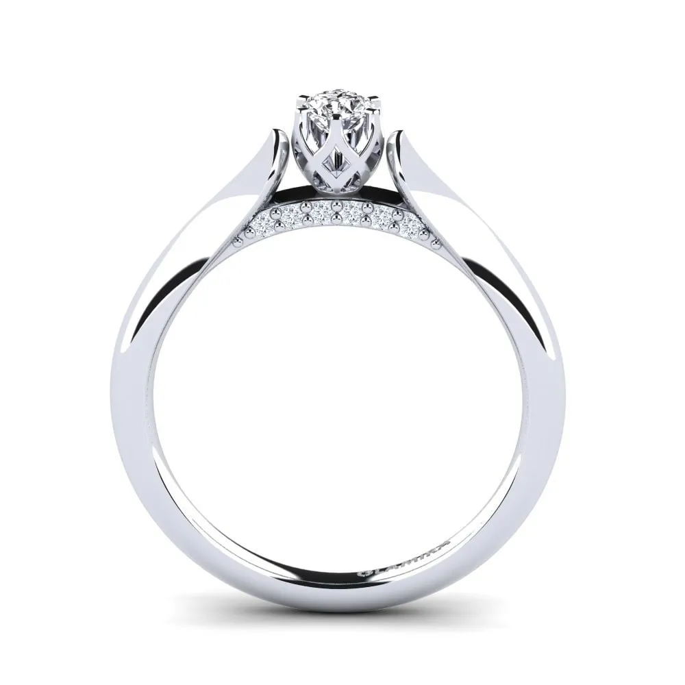 Engagement Ring with 0.16 Carat Diamond Accent Sole