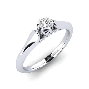 Engagement Ring with 0.16 Carat Diamond Accent Sole