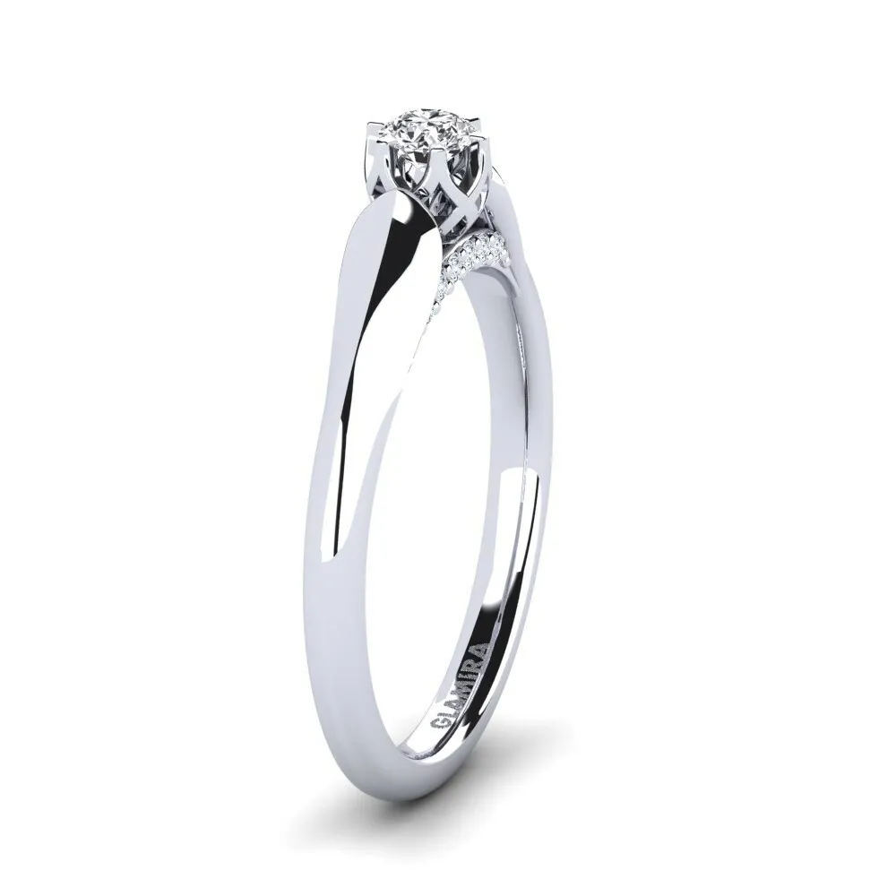 Engagement Ring with 0.16 Carat Diamond Accent Sole