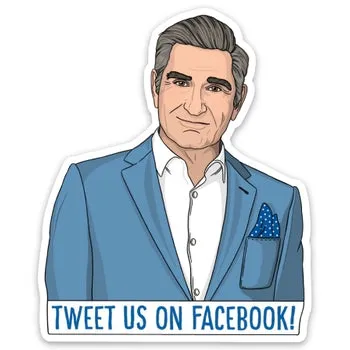 Facebook Die Cut Sticker Tweet Us