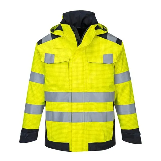 Fashionable Flame Resistant Rain Jacket with Multiple Safety Standards - Arc