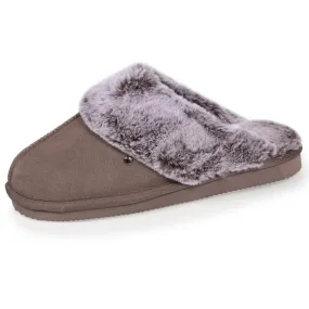 Femme Taupe Mules Slippers